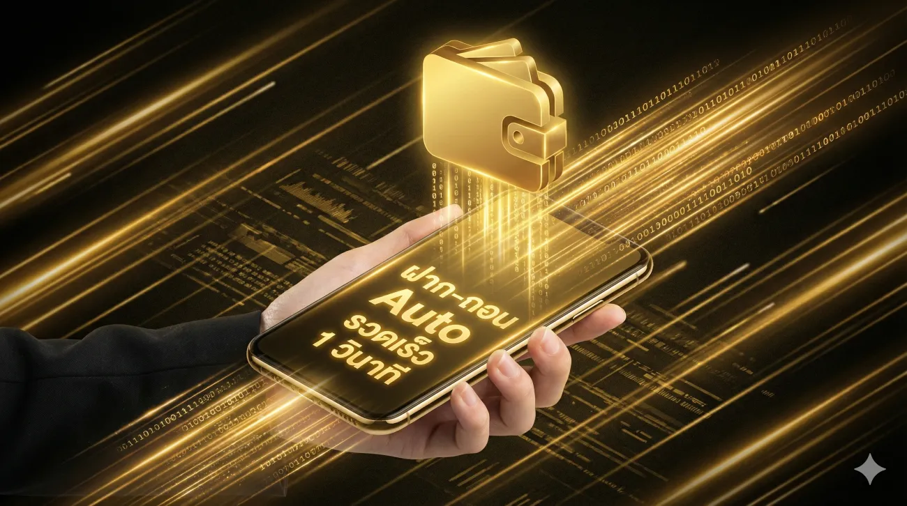 ฝาก-ถอน Auto รวดเร็ว 1 วินาที